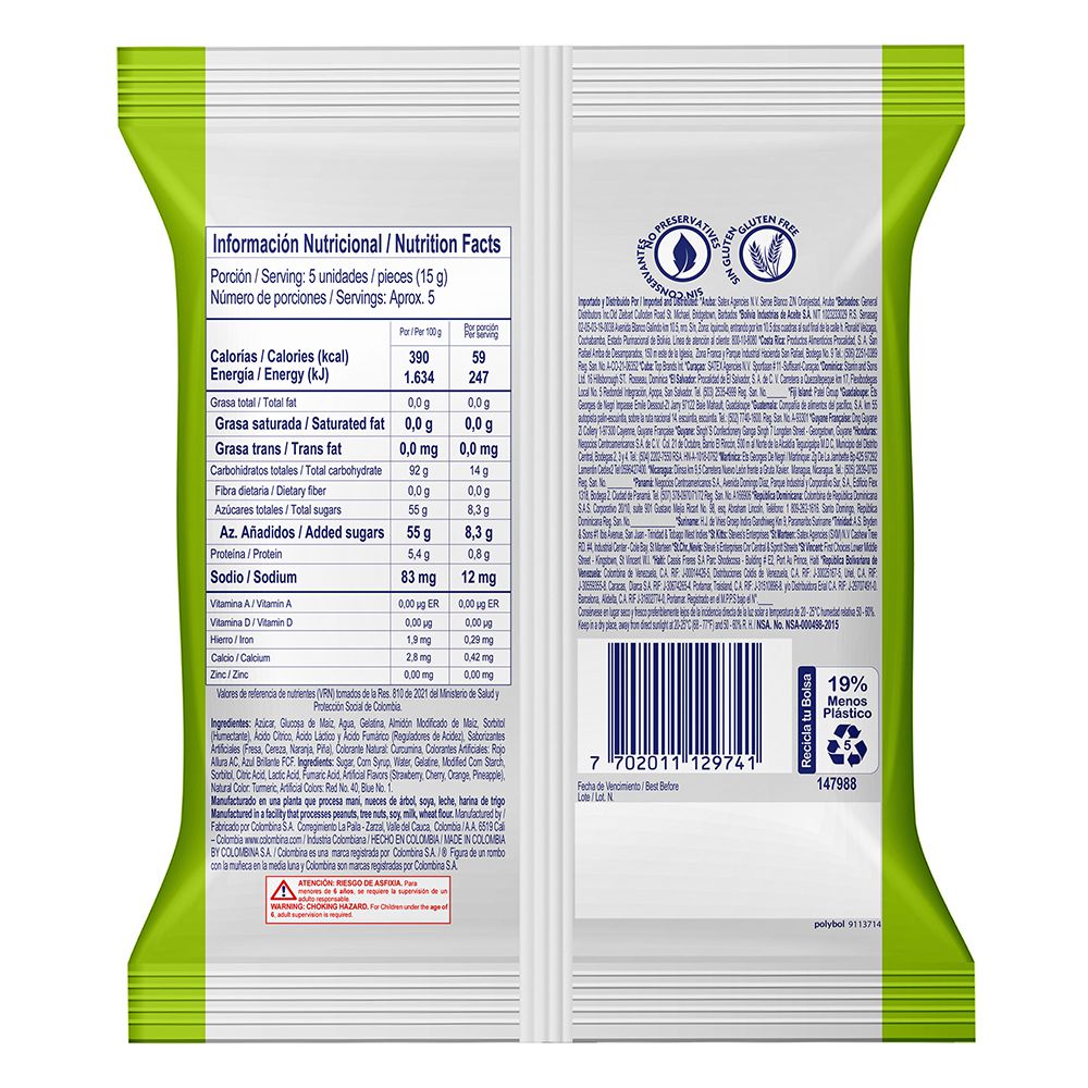 Gomitas GRISSLY gusanos ácidos (80  gr) img #2