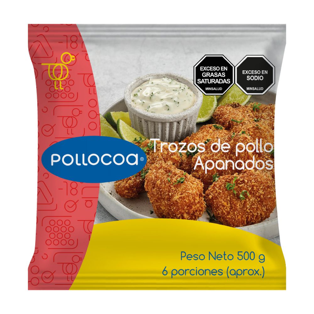 Trozos de pechuga POLLOCOA apanados (500  gr) img #1