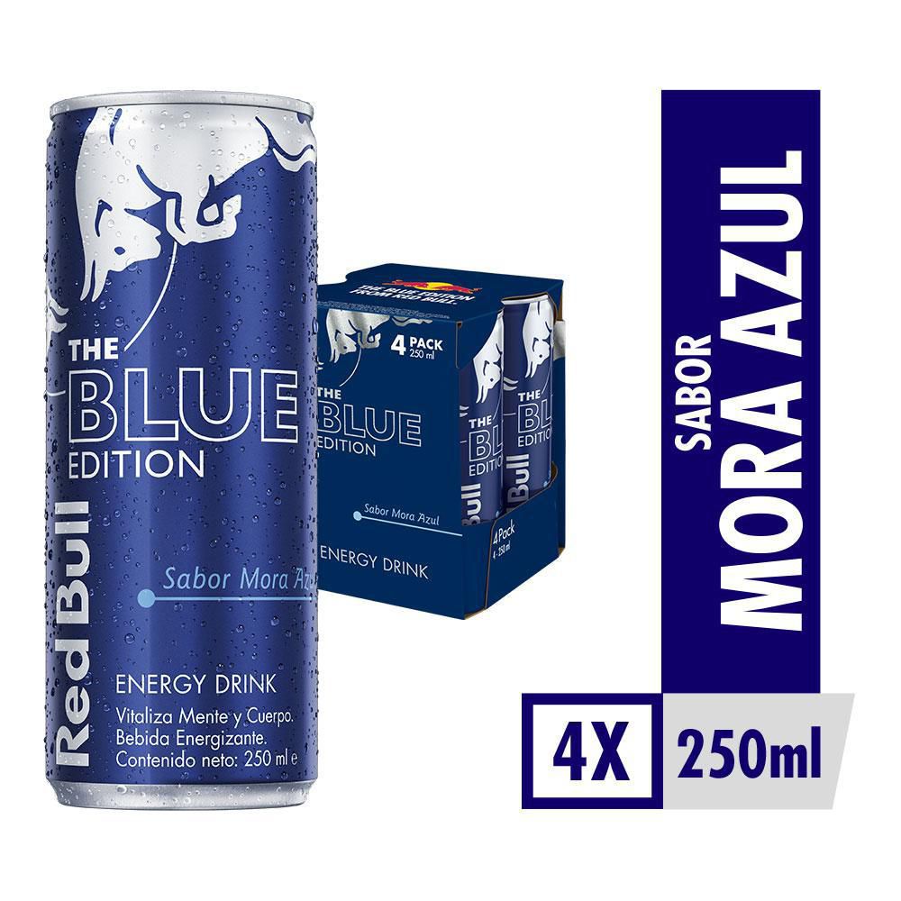 Energizante RED BULL Mora azul Lata x4und 250ml (1000  ml) img #1