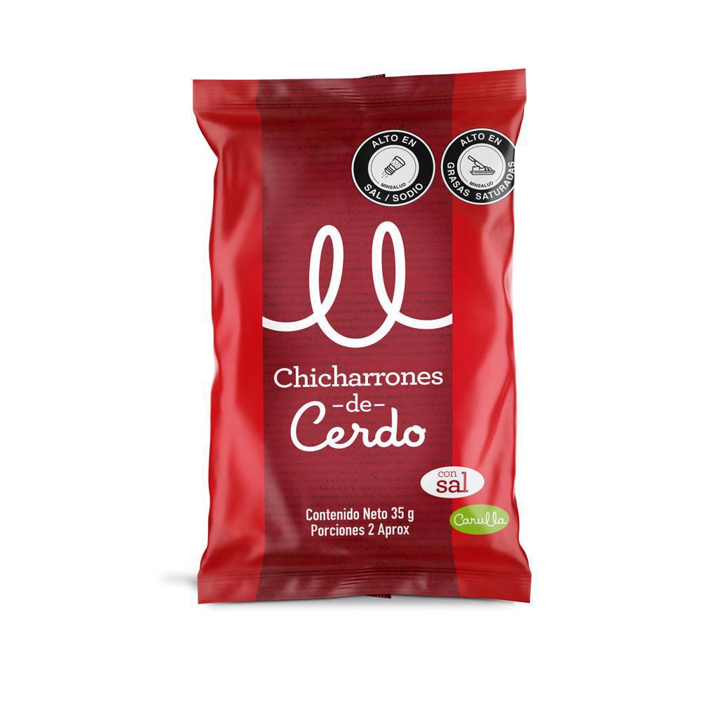 Pasabocas CARULLA chicharrones de cerdo con sal (35  gr) img #1