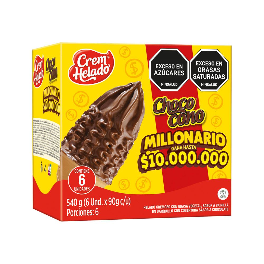 Pack x6 ChococonoPackChococMil CREM HELADO X 6 UND (540  gr) img #2
