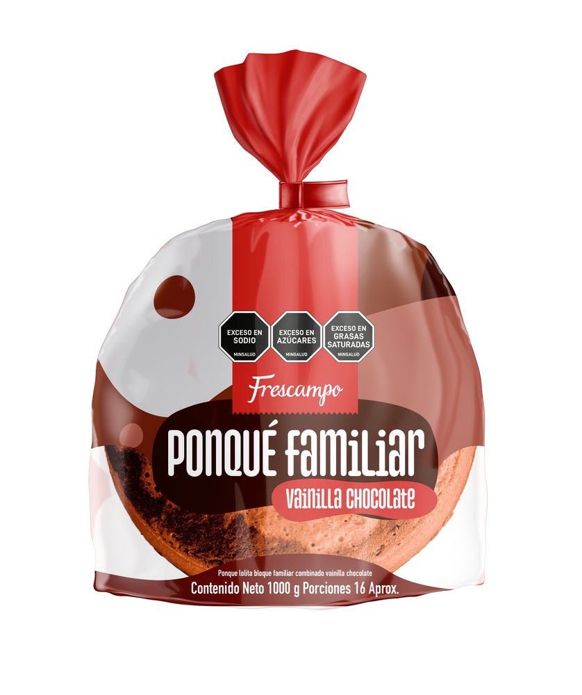 Ponqué  FRESCAMPO familiar vainilla chocolate (1000  gr) img #1