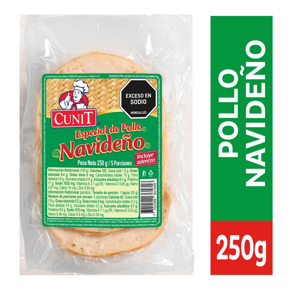 Pollo CUNIT especial navideño, incluye aderezo (250  gr) img #2