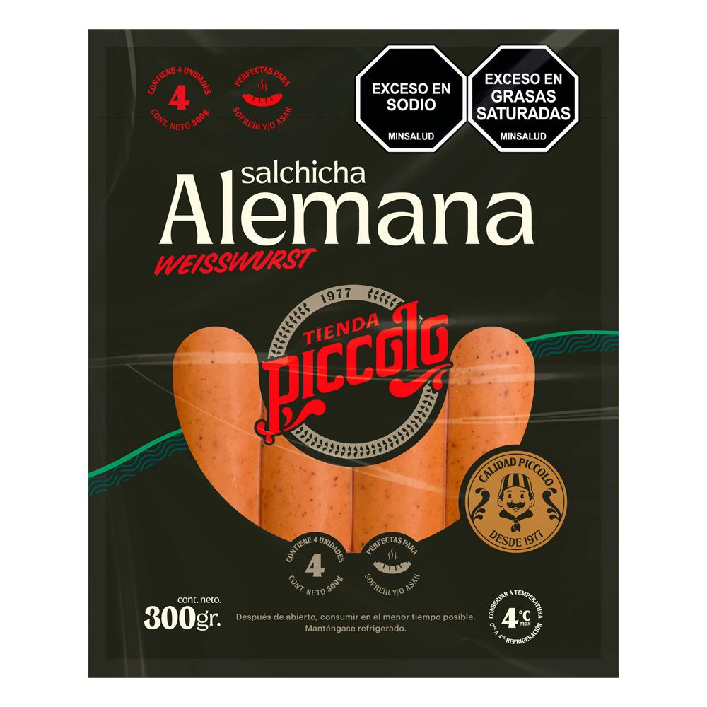 Salchicha PIZZAS PICCOLO alemana weisswurst (300  gr) img #1