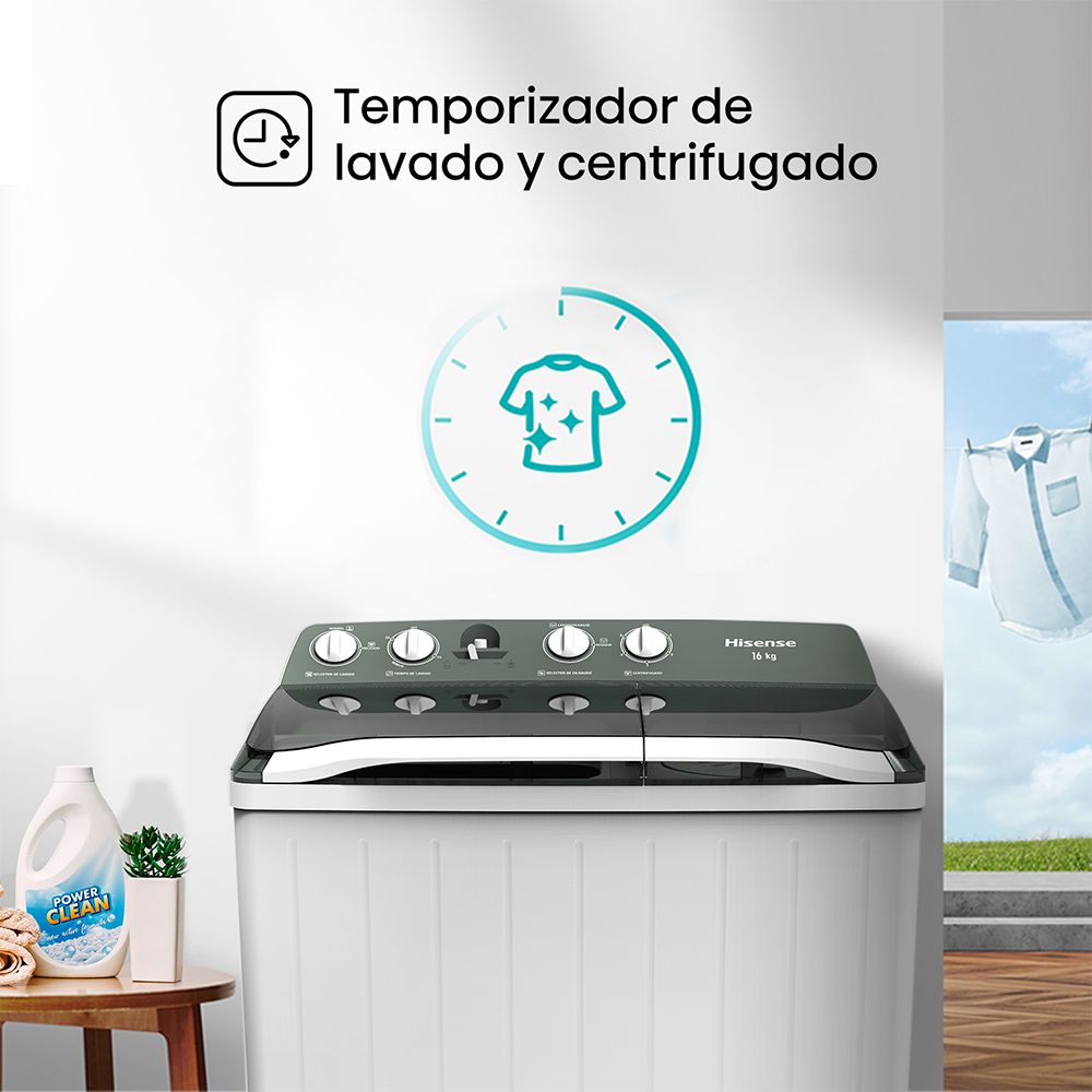 Lavadora HISENSE Carga Superior 15 kg (33 lb) WSB15 img #6