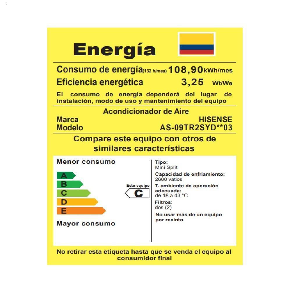 Aire Acondicionado Inverter HISENSE 9000 Btu 220 V AS09TR2SYDTG03 img #4