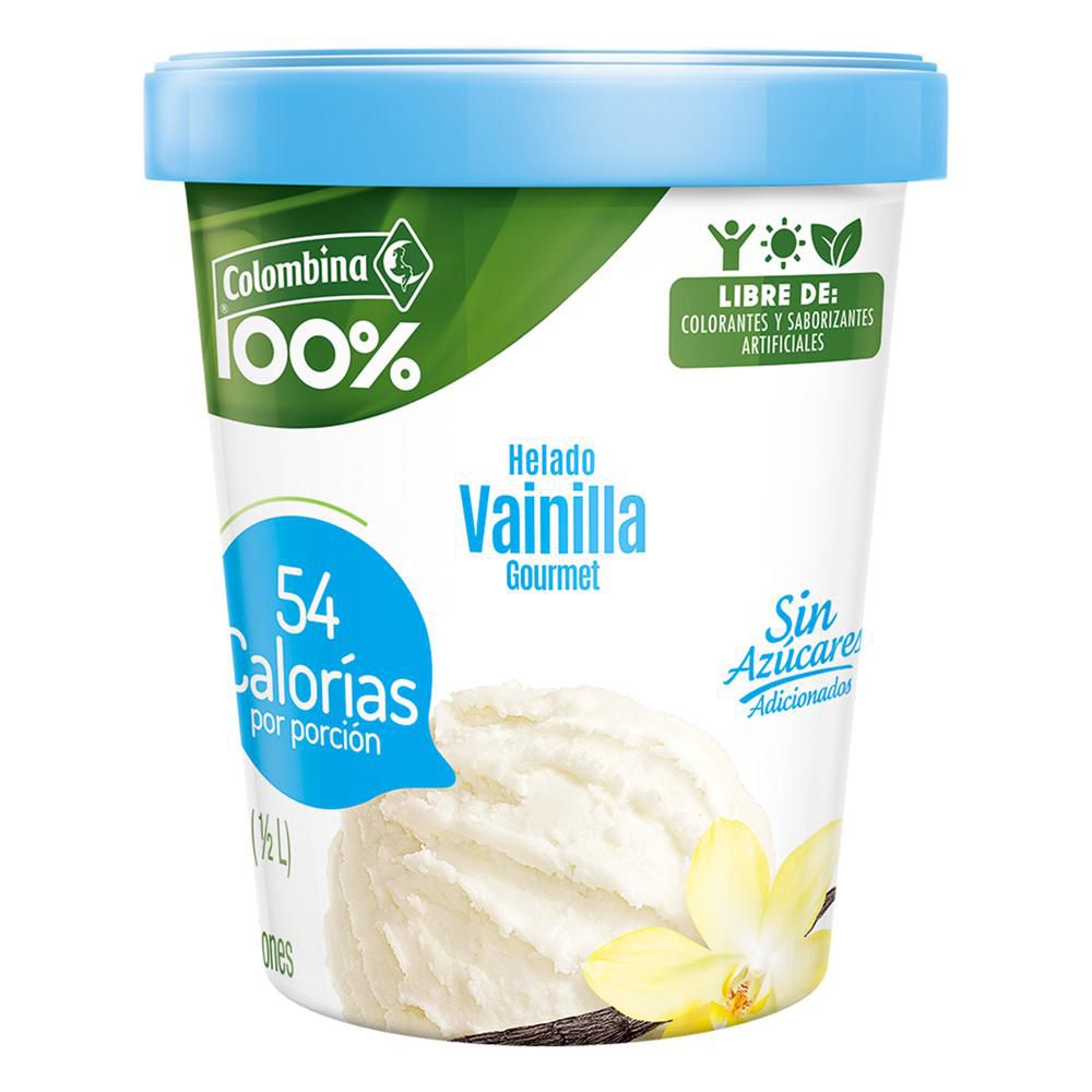 Helado COLOMBINA vainilla gourmet sin azúcar (300  gr) img #1