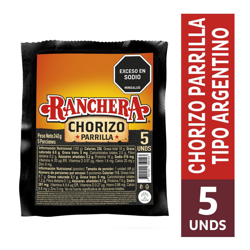 chorizo RANCHERA PARRILLA (240  gr) img #2
