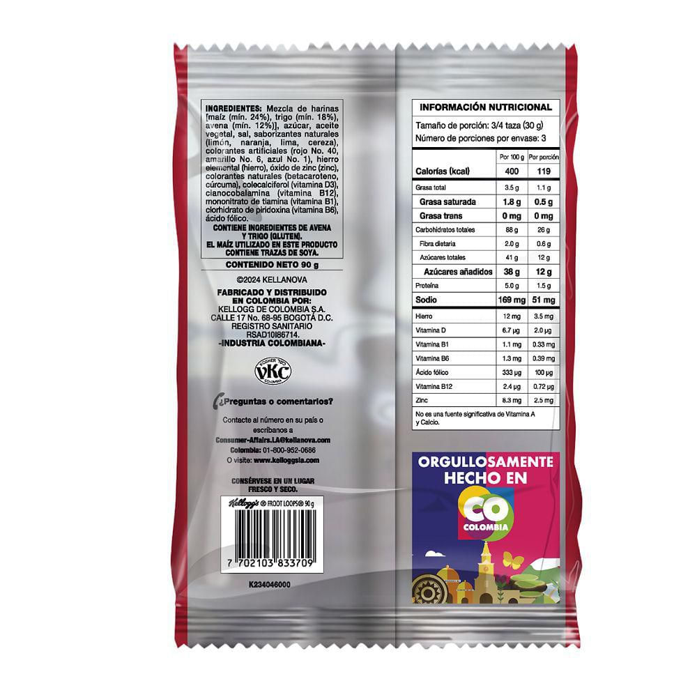 Cereal FROOT LOOPS frutal (90  gr) img #3