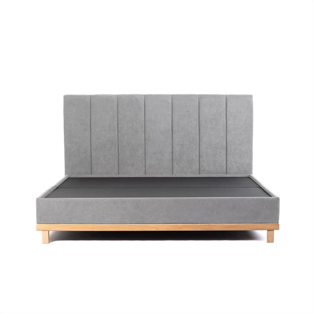 Set Base Cama + Cabecero Royal Sencillo Gris Oscuro Essenza img #1