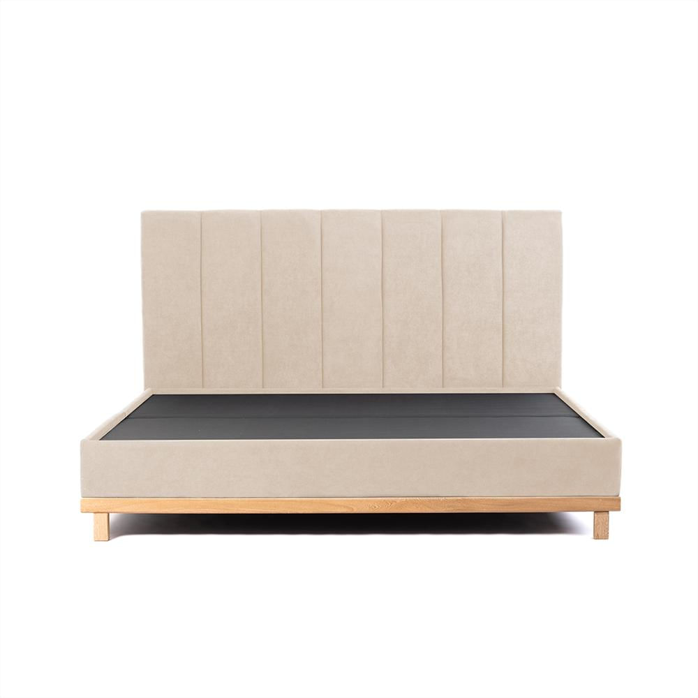 Set Base Cama + Cabecero Royal Sencillo Arena Essenza img #1