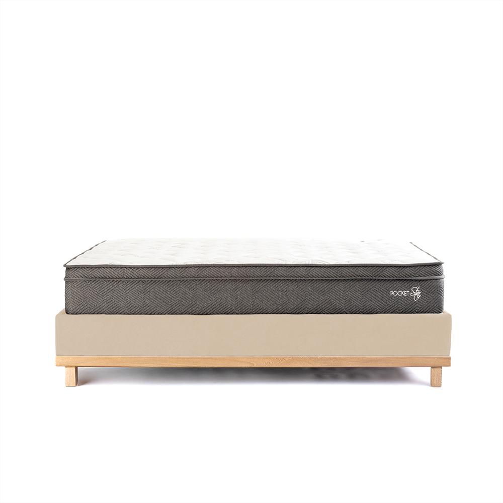Set Base Cama + Cabecero Royal Sencillo Arena Essenza img #3