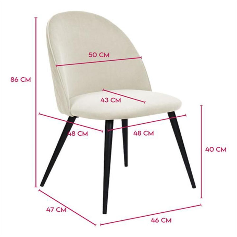 Silla Decorativa Mueble Sala Comedor Dormitorio Refkira Blanco Kira img #2