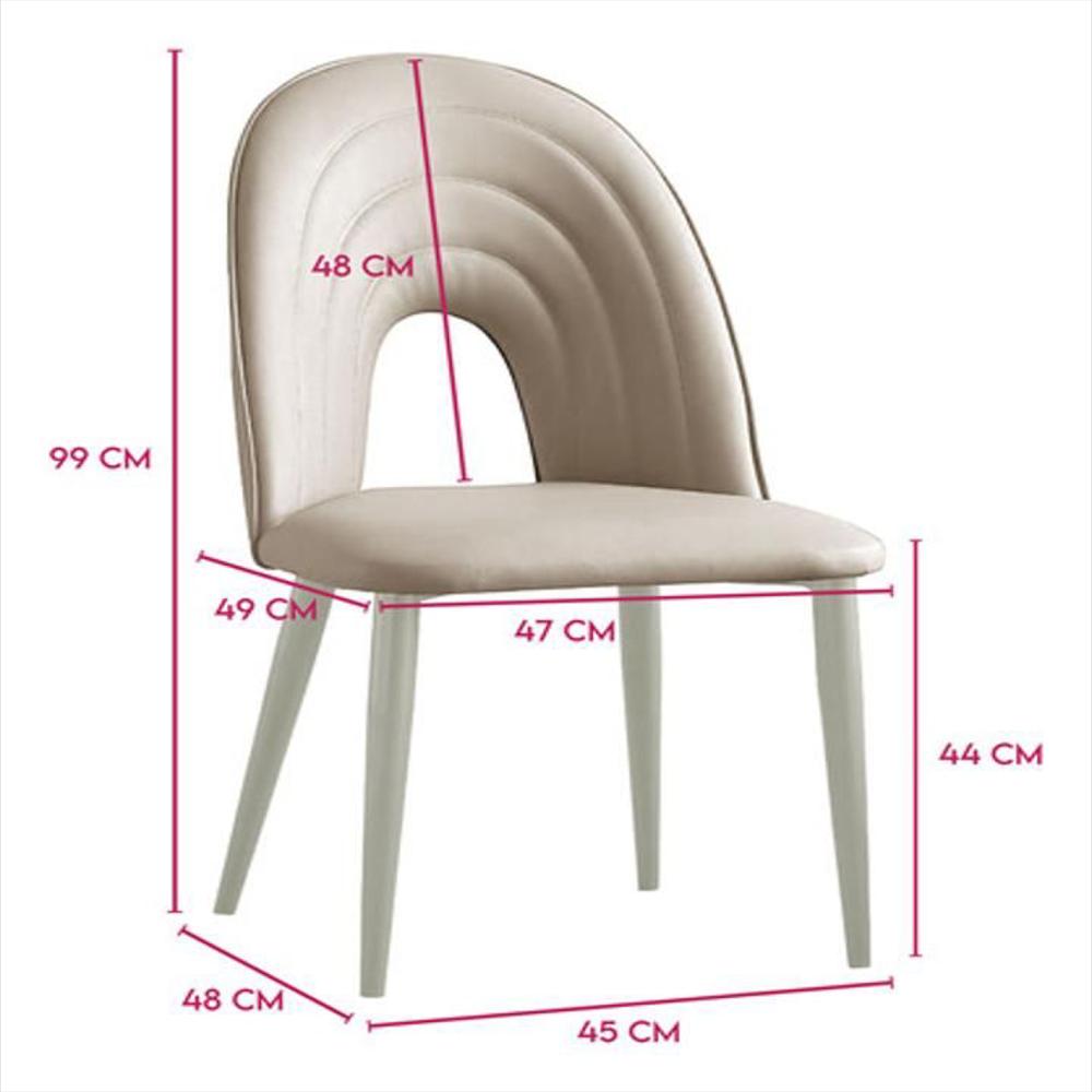 Silla Decorativa Mueble Sala Comedor Dormitorio Refaurora Beige Aurora img #2