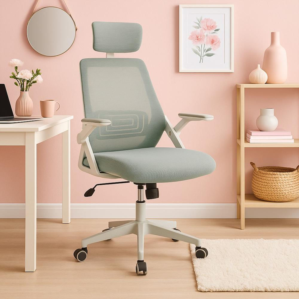 Silla Gerencial Ergonómica Rosa Cabecero Regulable img #2