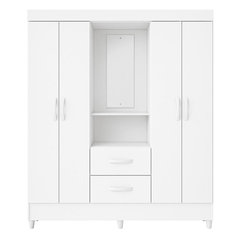 Closet 4 Puertas Con Espejo Y 2 Cajones 147 Cm img #1