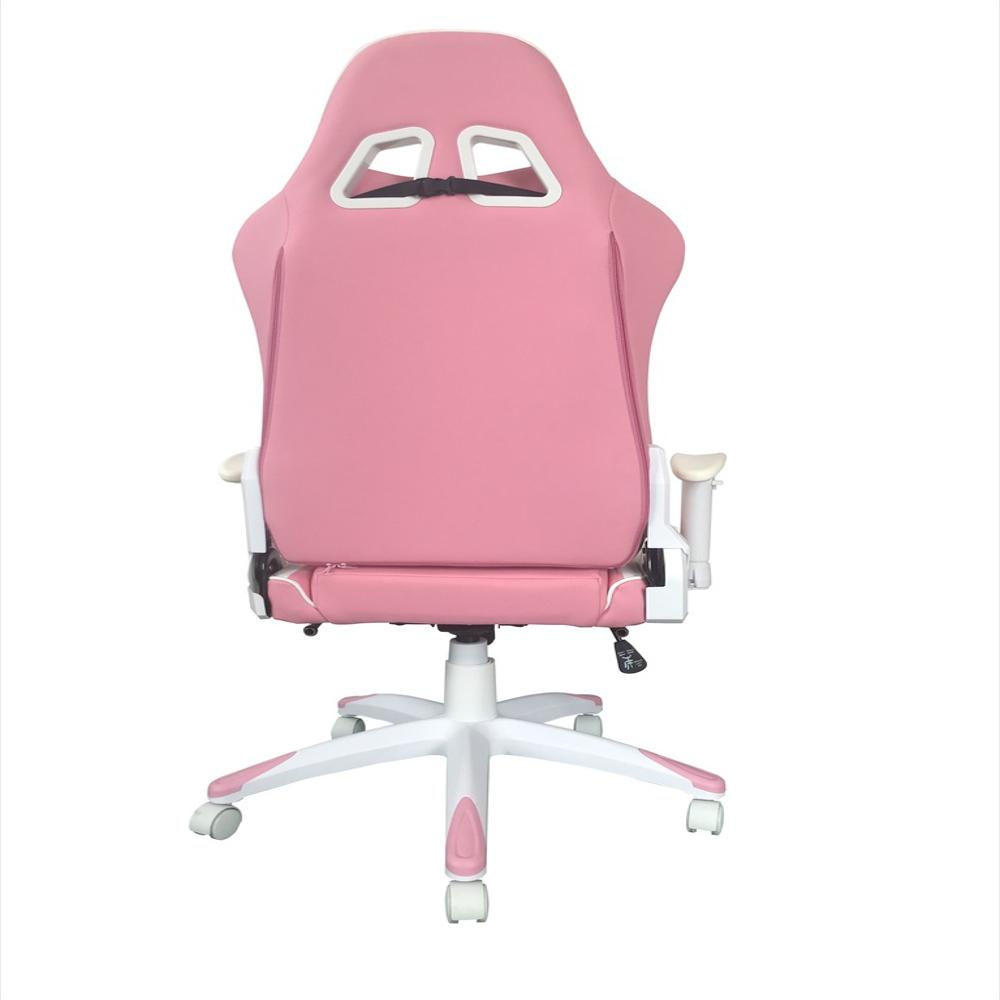 Silla Gamer Rosa Y Blanca Ergonómica Reclinable img #3