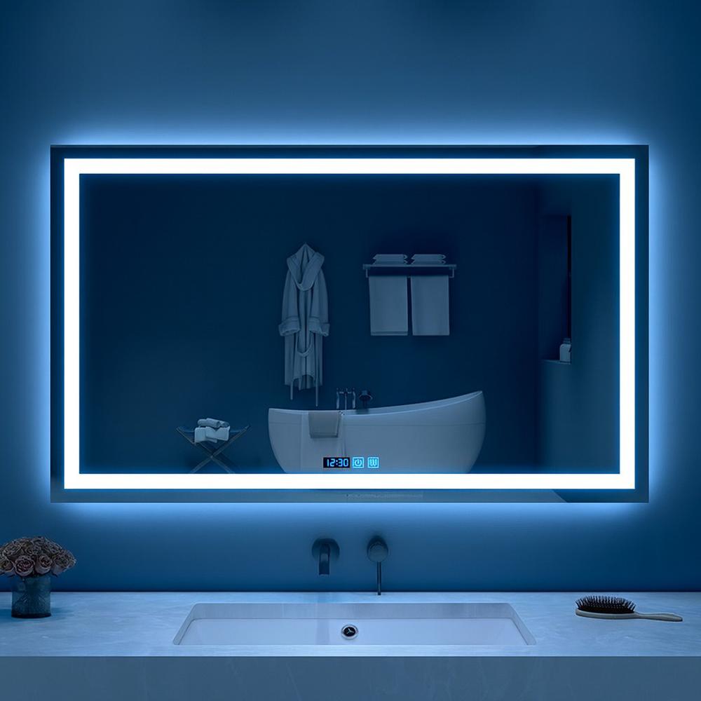 Espejo Led 100X70 Cm Con Luz Regulable En 3 Tonos Y Botón Táctil img #2