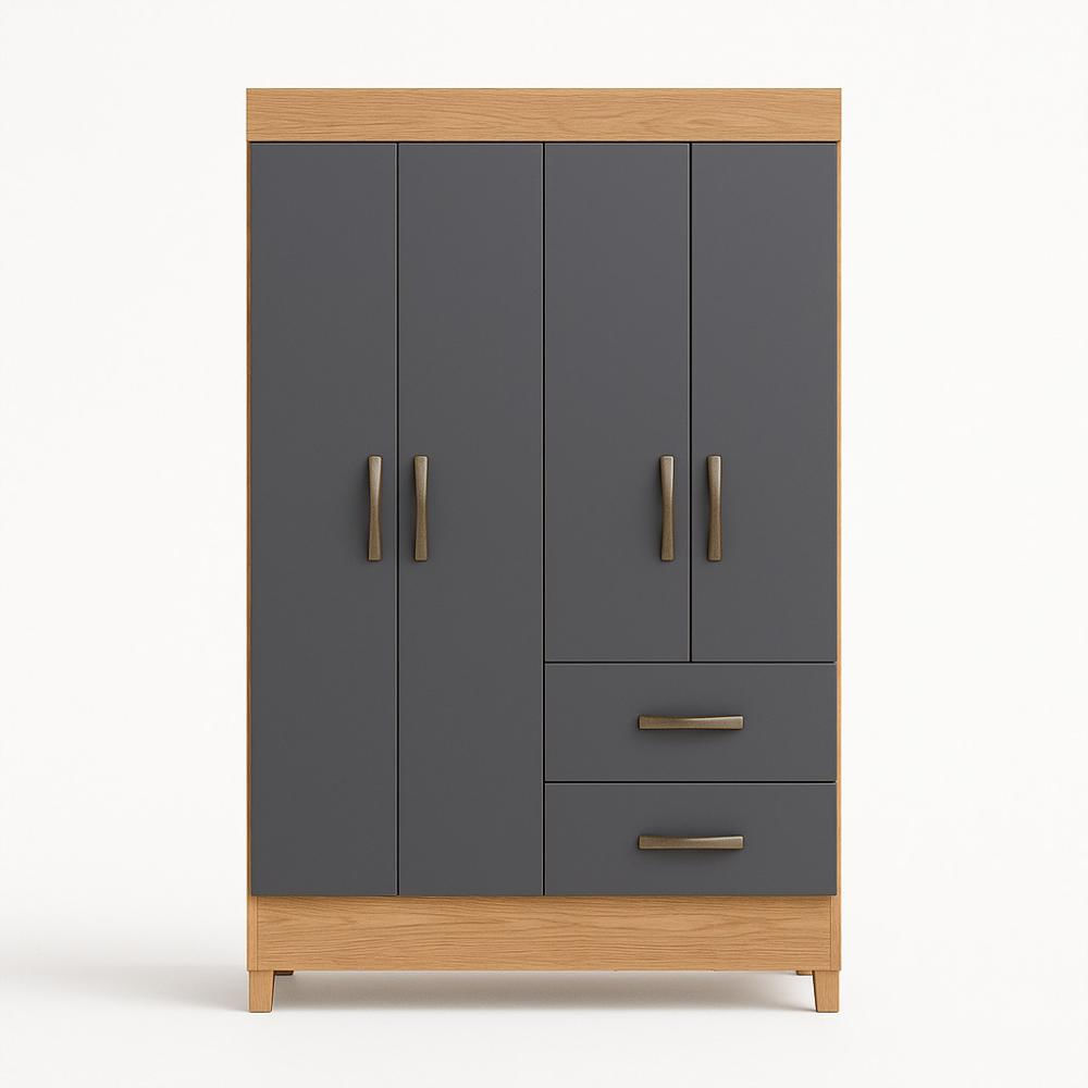 Closet 4 Puertas 2 Cajones 181X98 Cm Moderno img #1