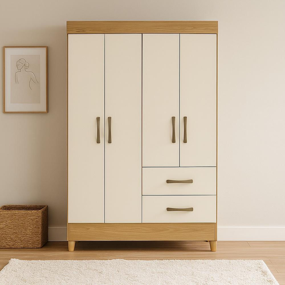 Closet 4 Puertas 2 Cajones 181X98 Cm Moderno img #4