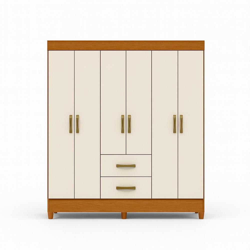 Closet 6 Puertas 2 Cajones 147X181 Cm Roble Beige img #1