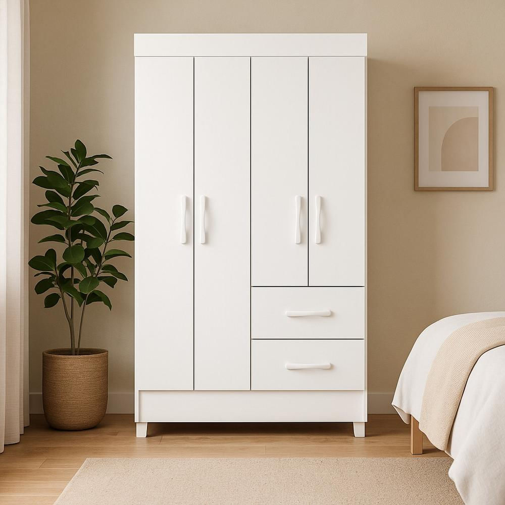 Closet 4 Puertas 2 Cajones Moderno Para Dormitorio img #3