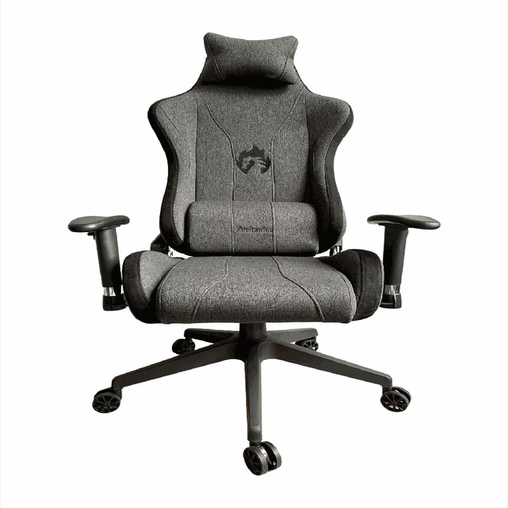 Silla Gamer Tela Gris Ergonómica Reclinable Pro img #1