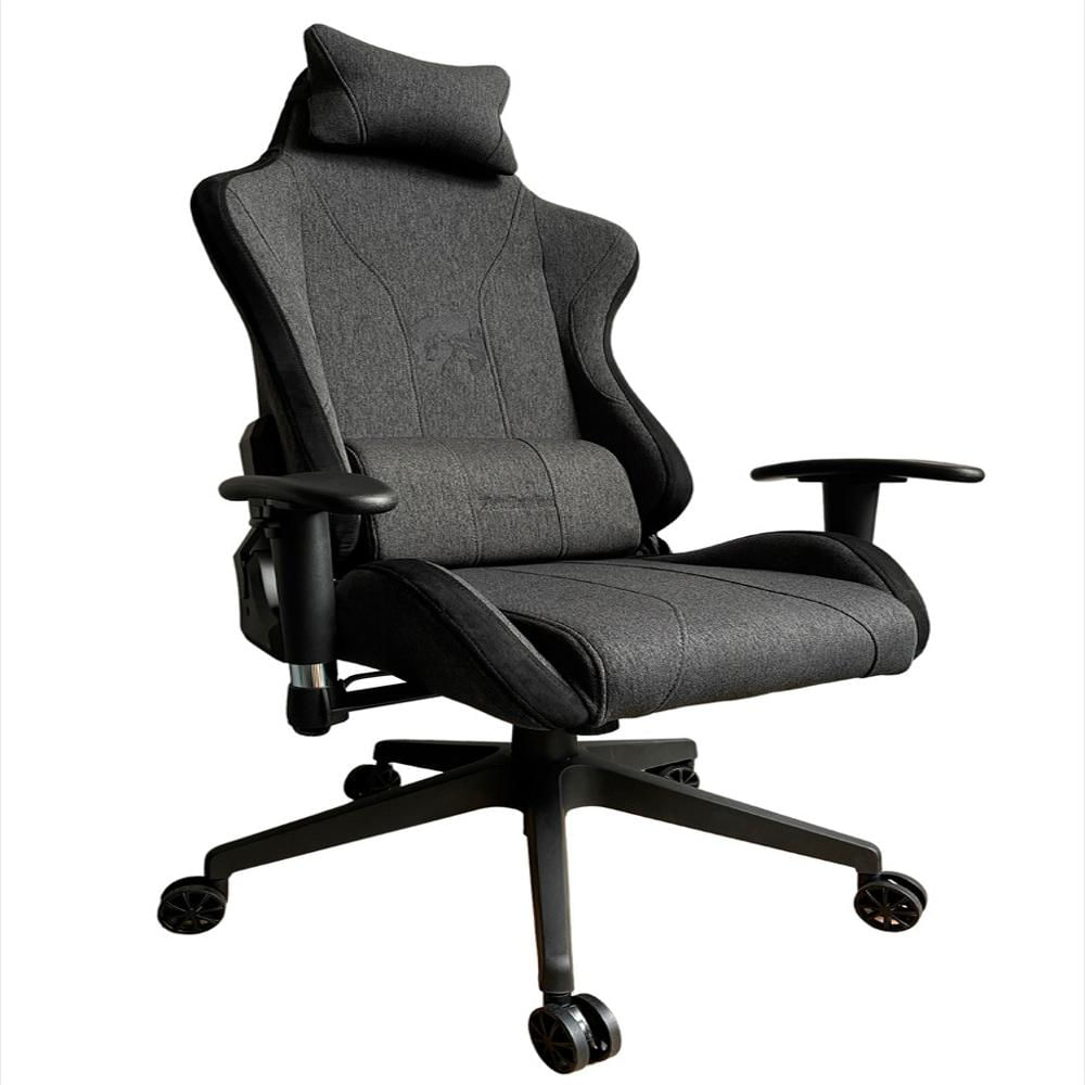 Silla Gamer Tela Gris Ergonómica Reclinable Pro img #3