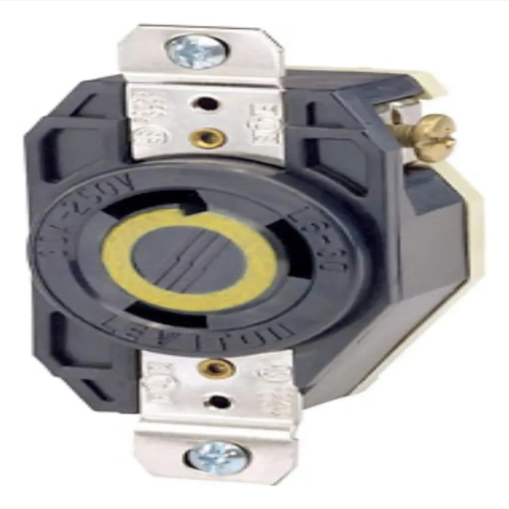 Tomacorriente Incrustar Leviton 30 A, 125 V, 2 P + T Color Negro img #1