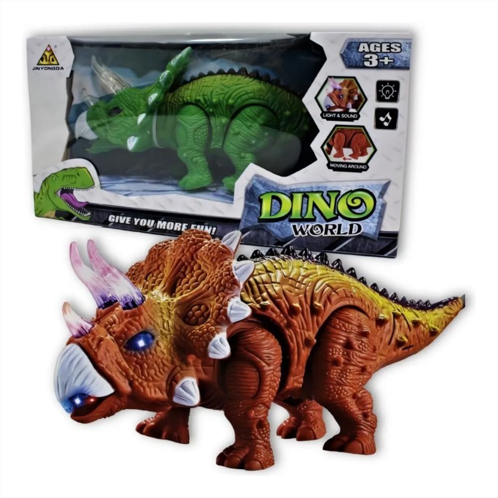 Dinosaurio Triceratops Luces Articulado img #1
