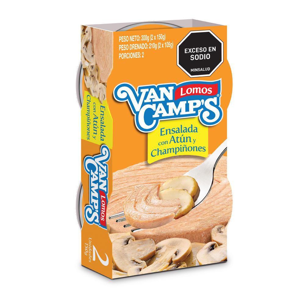Atún VAN CAMPS ensalada con champiñones (210  gr) img #1