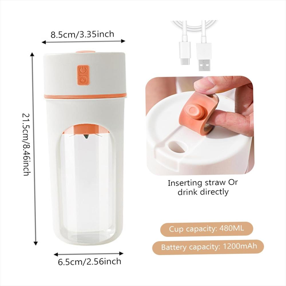 Mini Licuadora Usb Portátil Para Jugos Y Batidos img #4