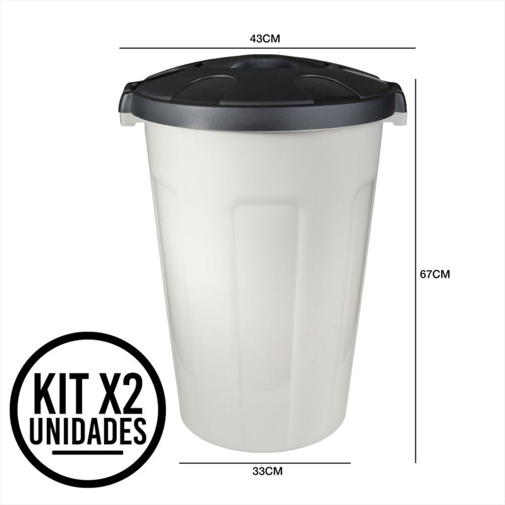 Set X2 Caneca Hermética 50 Litros Tapa Click Resistente img #5