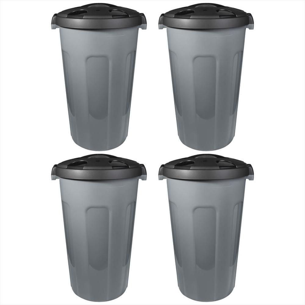 Set X4 Caneca 70 Litros Hermética Con Tapa Click Resistente img #1