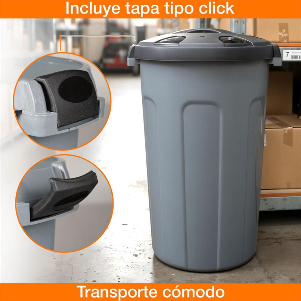Caneca Hermética 70L Tapa Click Polipropileno Resistente img #4