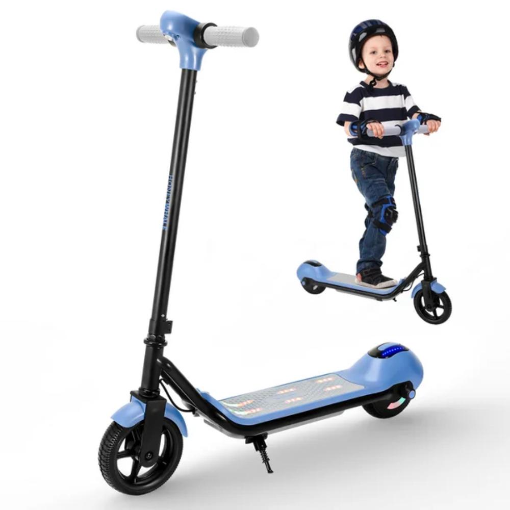 Patineta Scooter Electrica Niños 6 12 Años Luz Bluetooth E7 Azul Patineta Scooter Electrica Niños 6 12 Años Luz Bluetooth E7 Azul