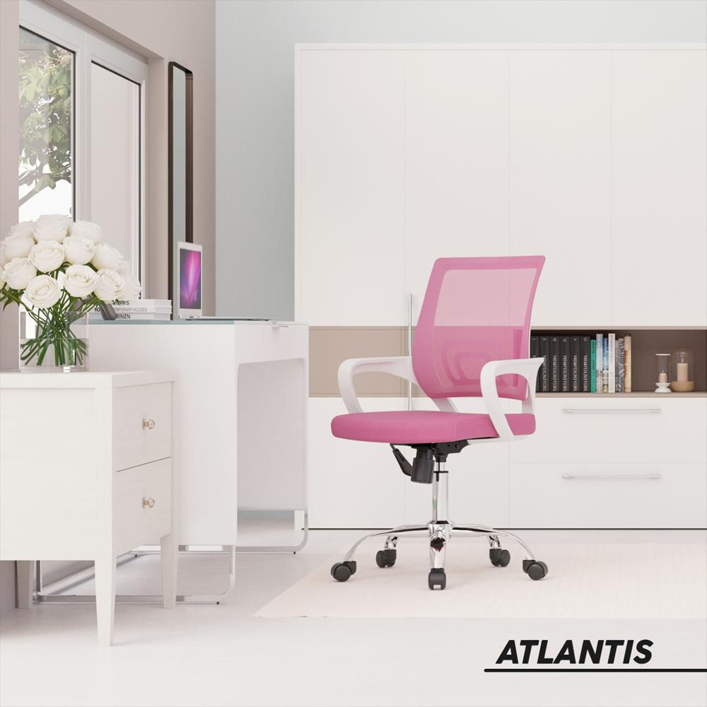 Silla Giratoria De Oficina Atlantis Rosada/Blanco Bonno img #5