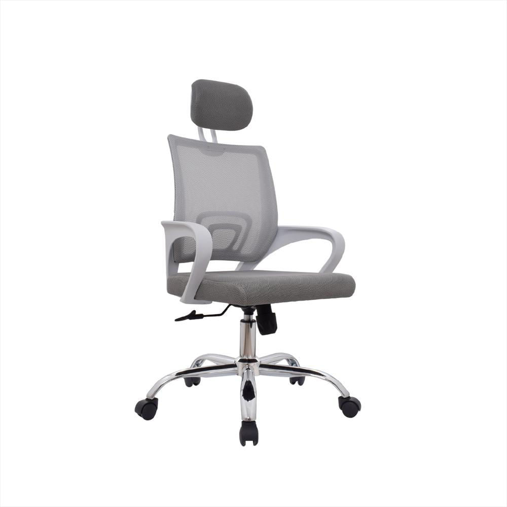 Silla De Oficina Con Cabecero Atlantis Gris Xj