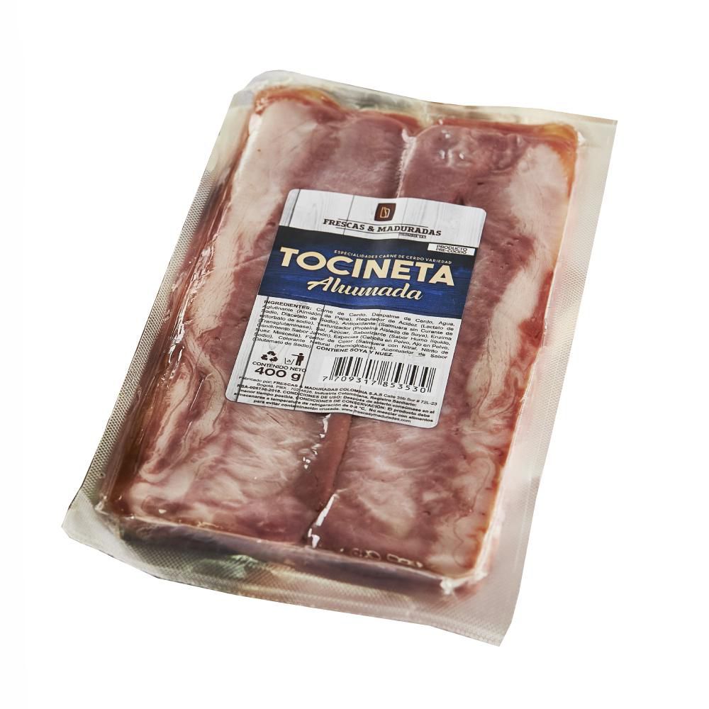Tocineta FRESCAS & MADURADAS COLOMBIA ahumada (400  gr)