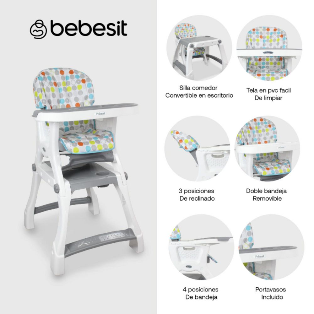Silla comedor para bebé Escritorio Kinder City BEBESIT img #1