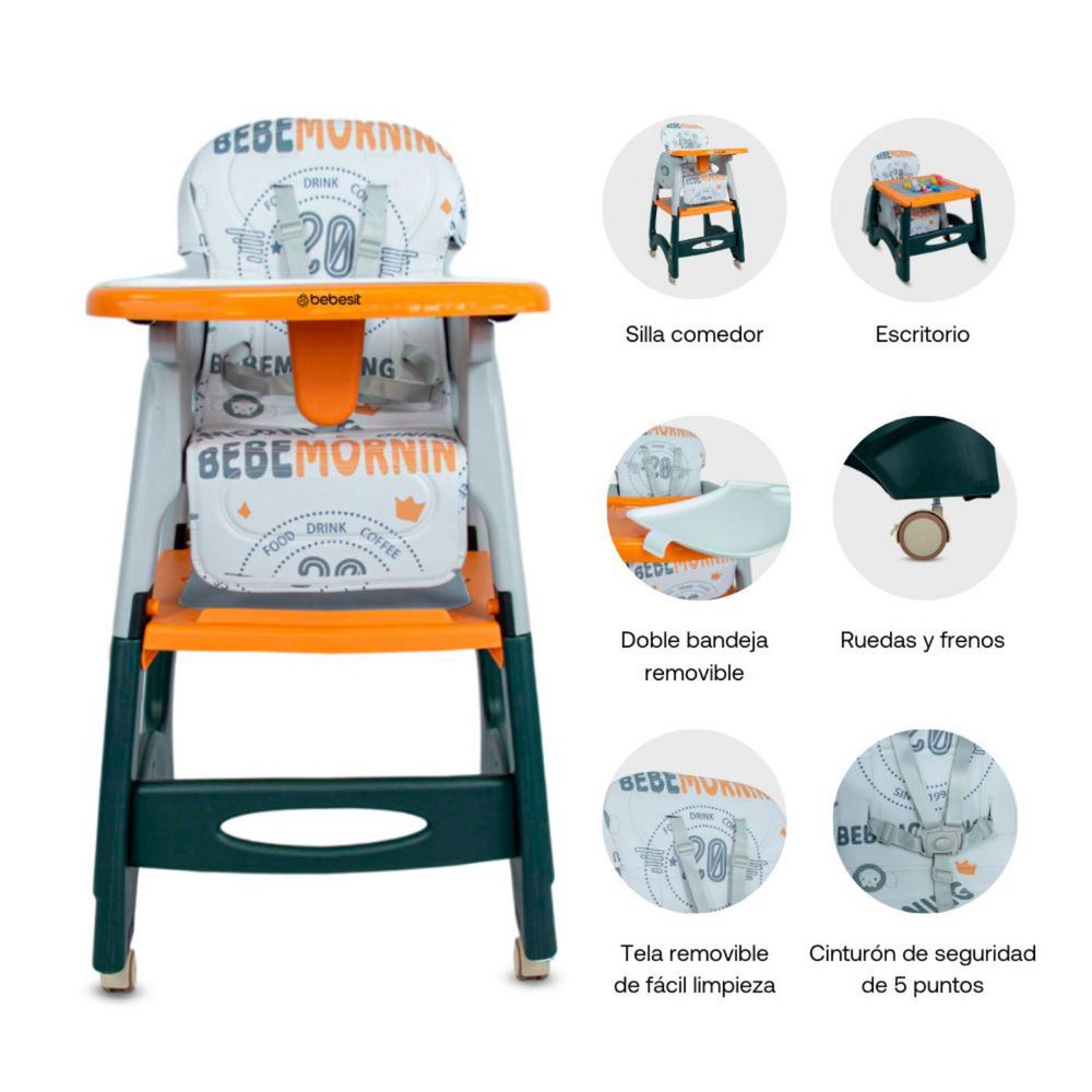 Silla comedor para bebé Escritorio Duo Desk BEBESIT img #2