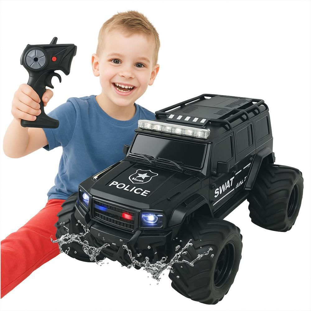 Carro A Control Remoto 4X4 Monster Anfibio Policia img #1