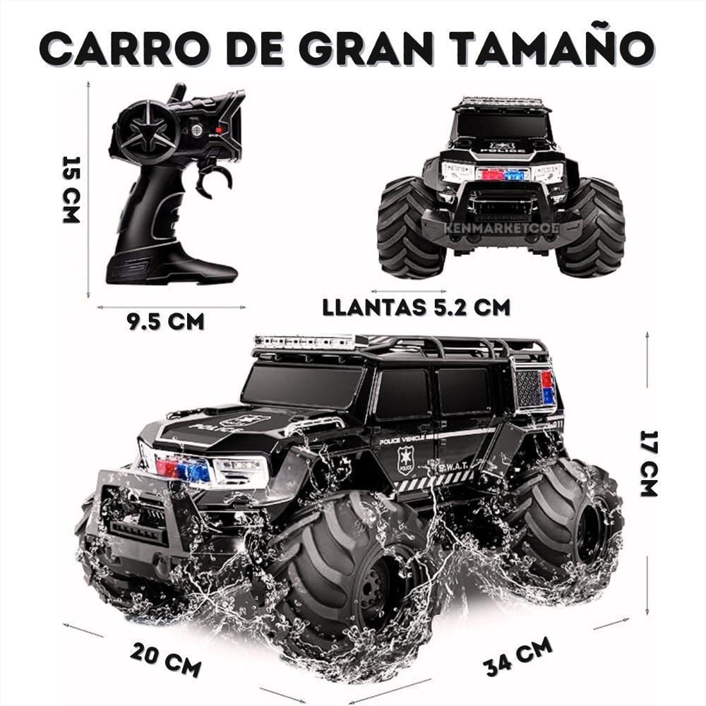 Carro A Control Remoto 4X4 Monster Anfibio Policia img #3