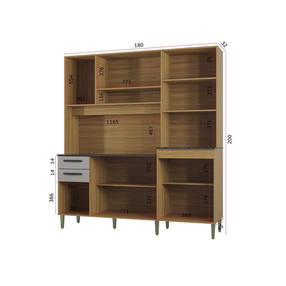 Alacena De Cocina Moderna 180 Cm Color Madera img #1