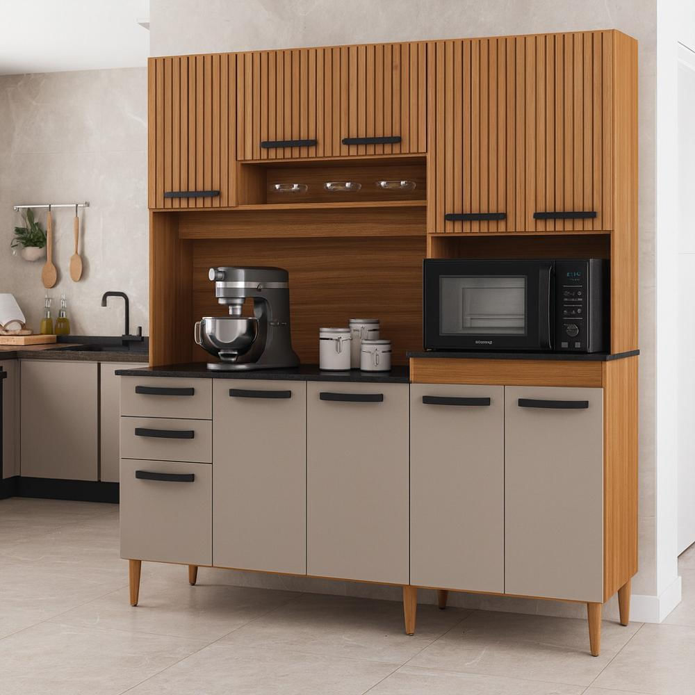 Alacena De Cocina Moderna 180 Cm Color Madera img #3