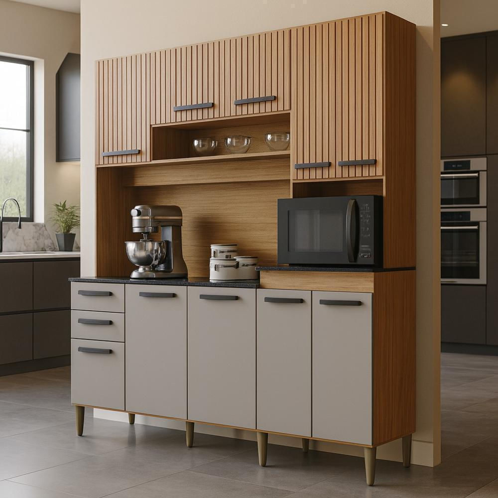 Alacena De Cocina Moderna 180 Cm Color Madera img #4