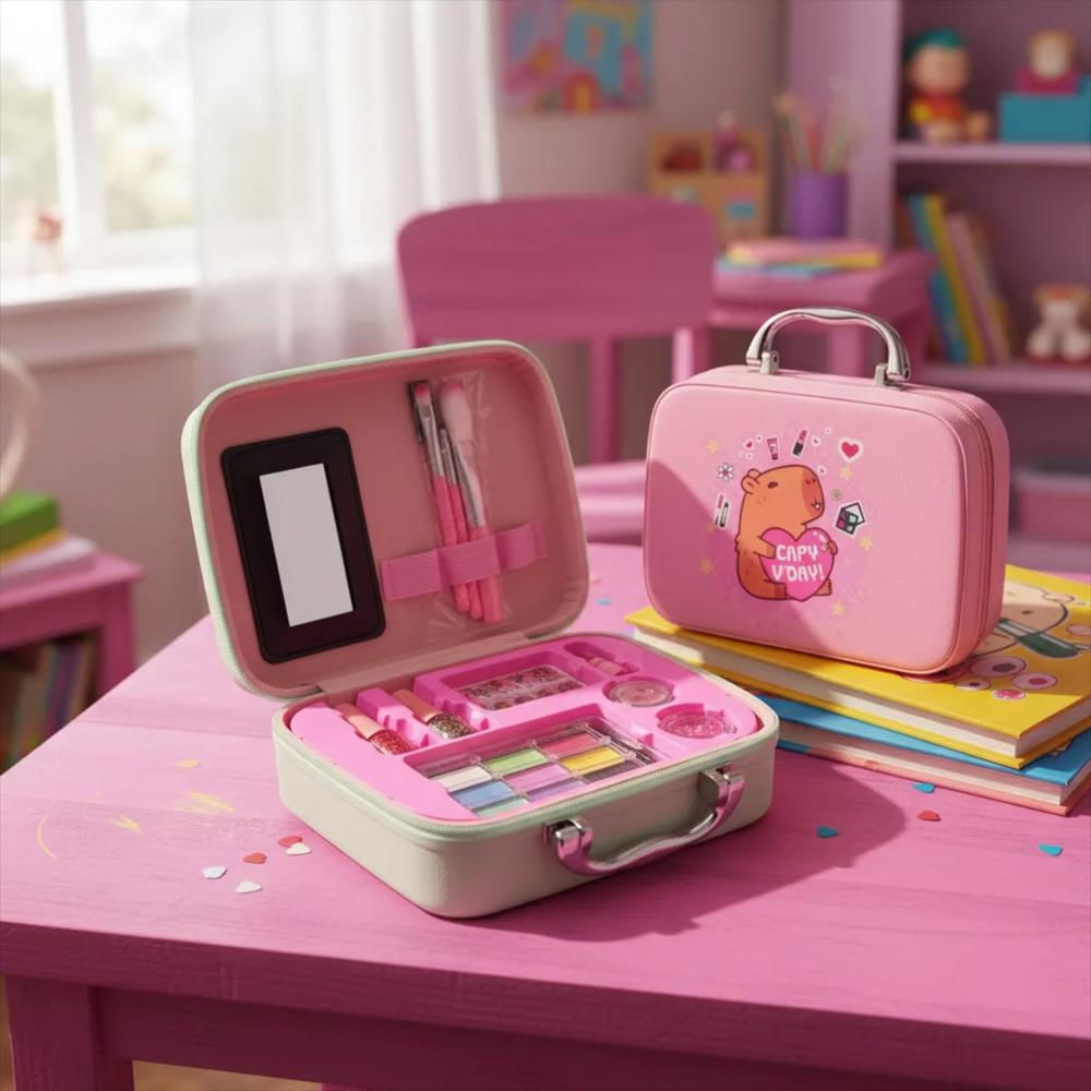 Set De Belleza Cuadrado Capibara Rosa img #2