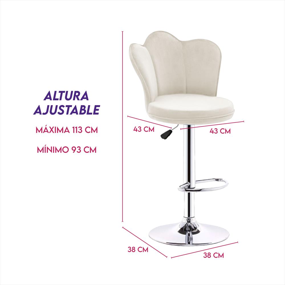 Silla Bar Butaco Alta Giratoria Suave Barra Cocina Refana img #4