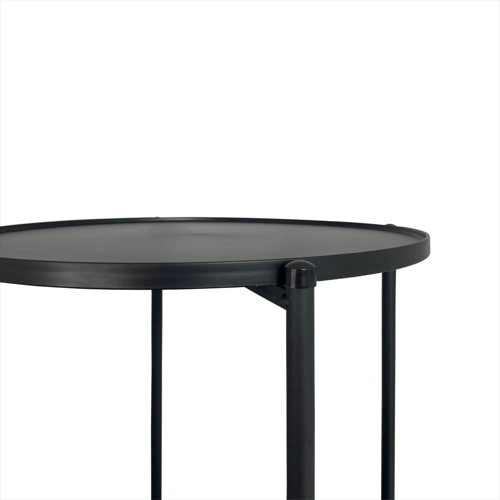 Mesa Auxiliar Redonda Dos Niveles Decorativa Refbowie img #2