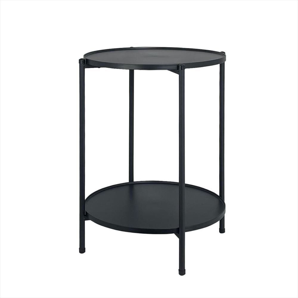 Mesa Auxiliar Redonda Dos Niveles Decorativa Refbowie img #4